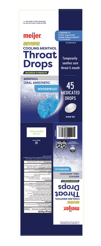Meijer Severe Menthol 45ct Throat Drop (Meijer Severe Menthol 45ct Throat Drops)